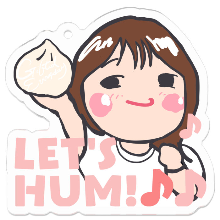 アクリルキーホルダー②LET'S HUM!♪ - 50 x 50 (mm)(1)
