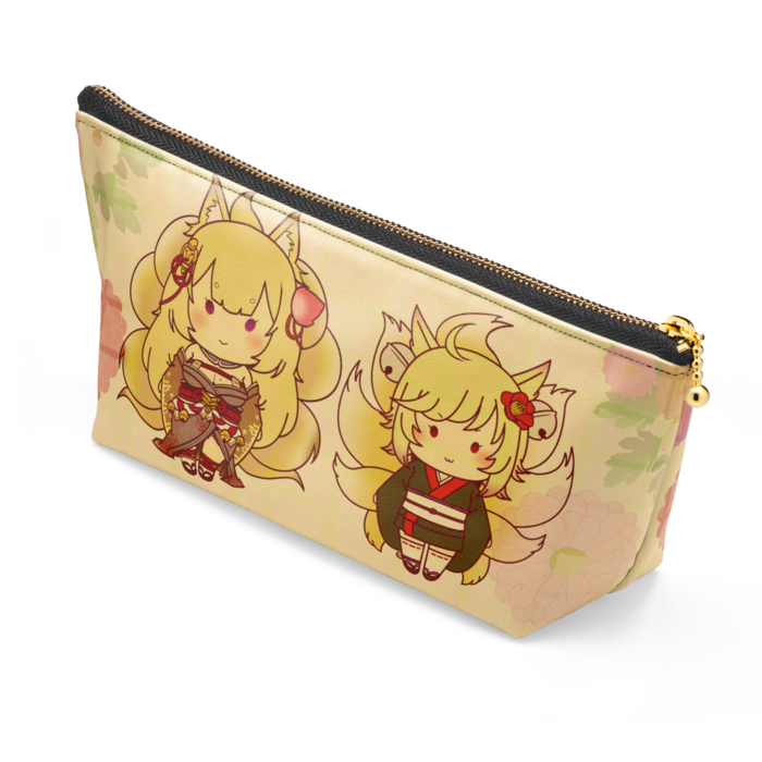 ポーチ - 長さ21.5cm / 高さ10cm - ブラック