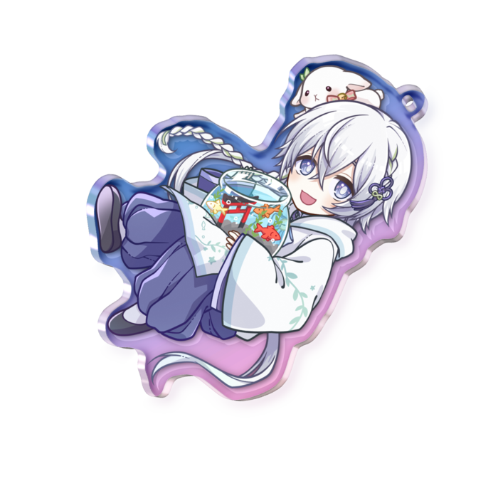 オーロラアクリルキーホルダー - 70 × 70mm