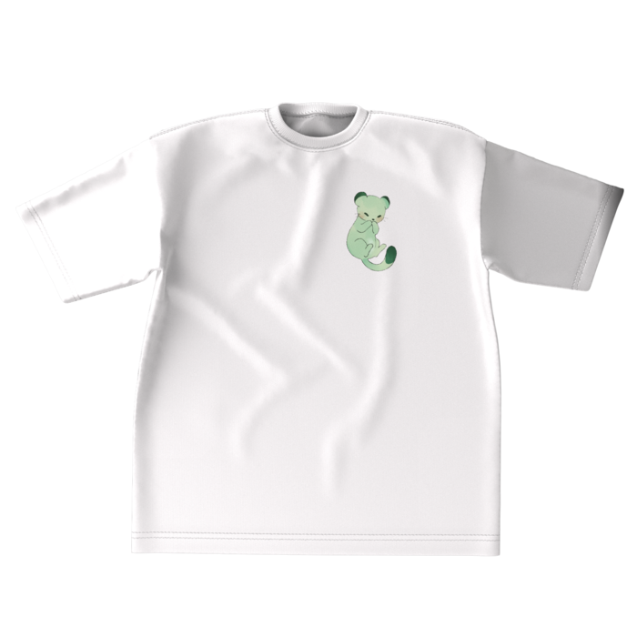 ビッグシルエットTシャツ - XL - 両面(白)