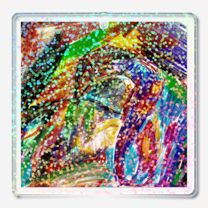 ホログラムアクリルキーホルダー - 50 × 50mm(2)