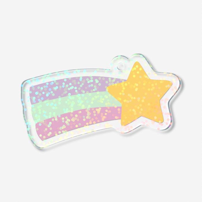 ホログラムアクリルキーホルダー - 50 × 50mm