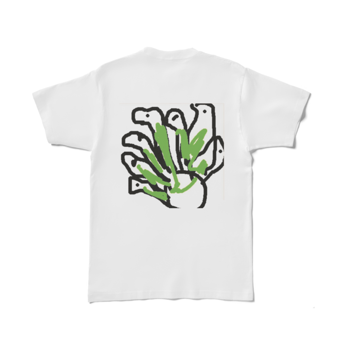 背面Tシャツ - L - 白