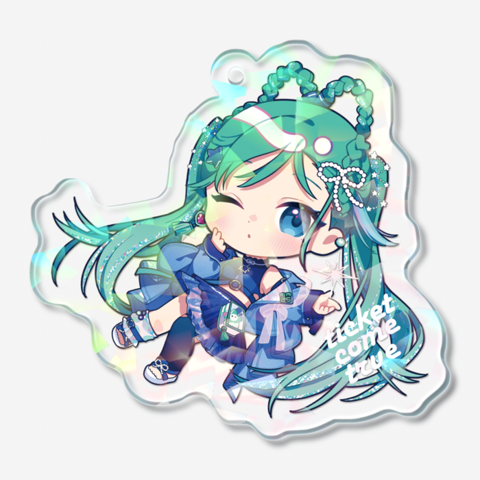 ホログラムアクリルキーホルダー - 50 × 50mm