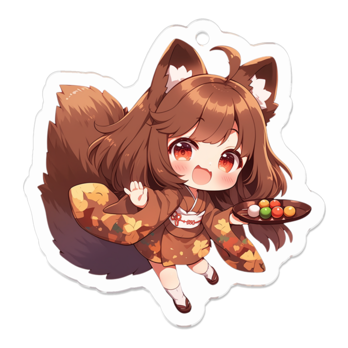 紬　No.1アクリルキーホルダー - 50 x 50 (mm)