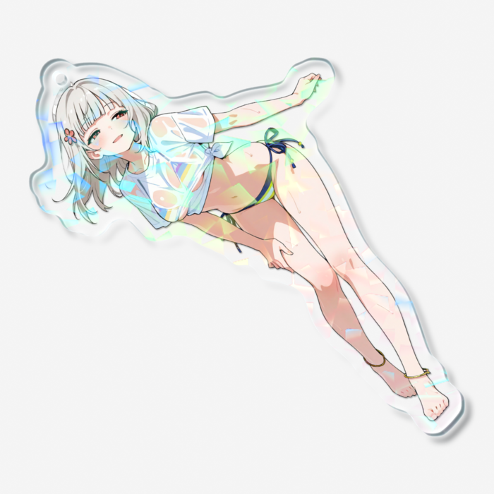 ホログラムアクリルキーホルダー - 70 × 70mm