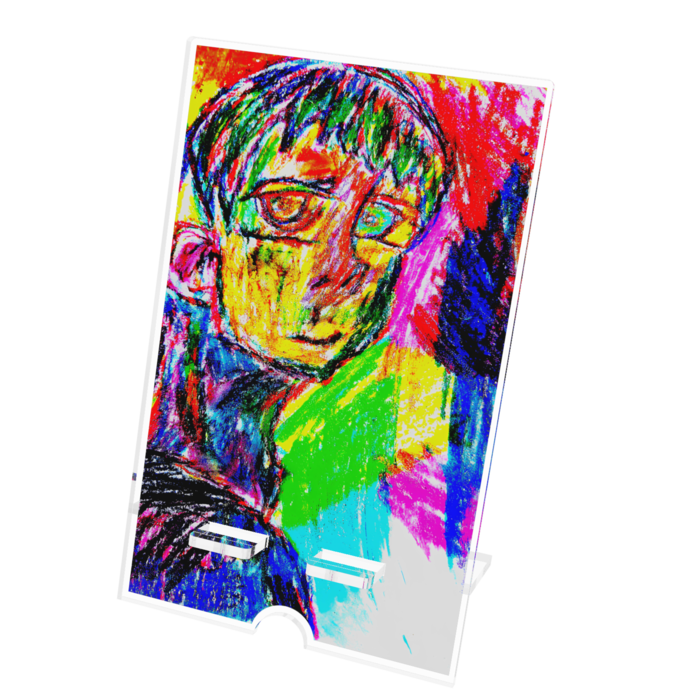 アクリルスマホスタンド - 100x160mm(ケーブル穴あり)