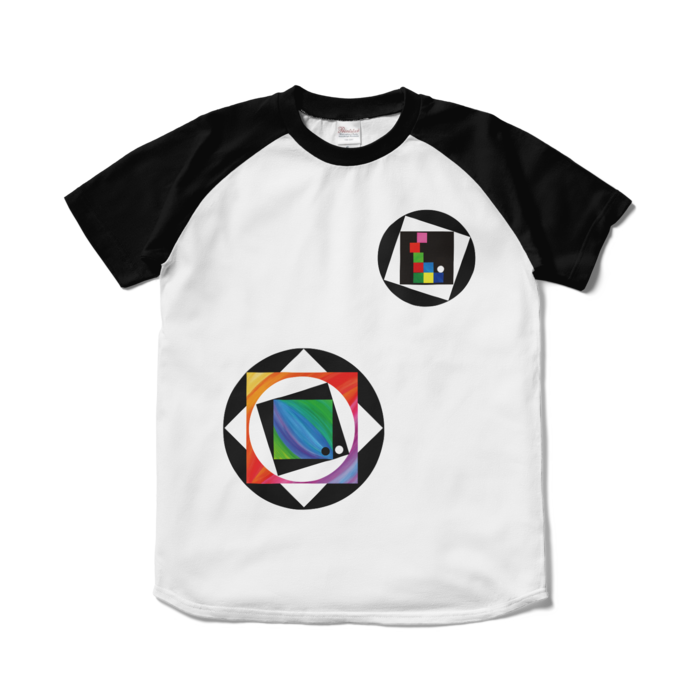 ラグランTシャツ - S - ホワイト×ブラック