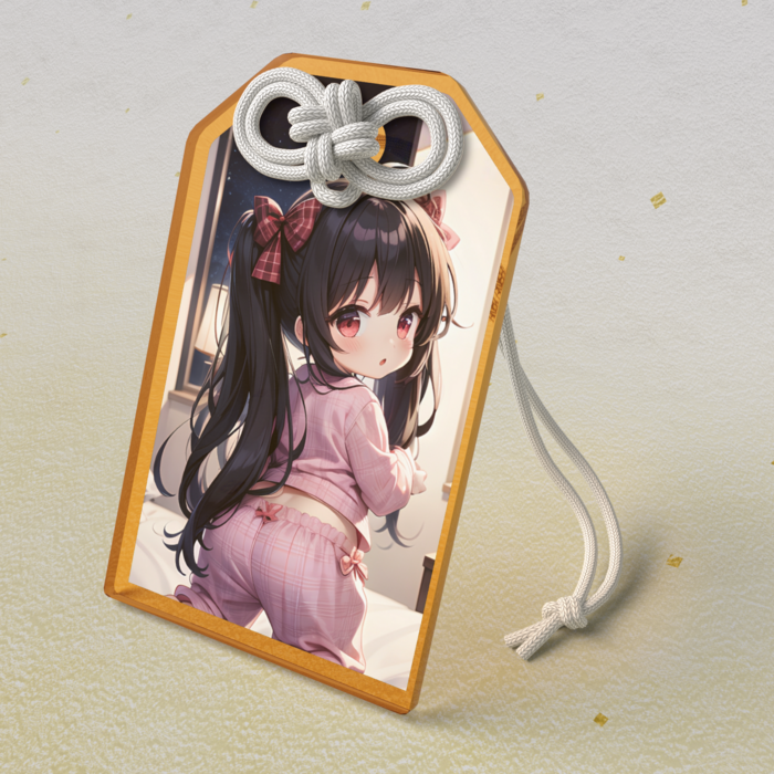 アクリルお守り - 50 × 80mm　　オレンジ