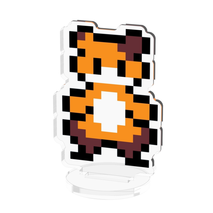 ちょこっとドット絵 あらいぐまさん アクスタ 猫のあしあと Booth