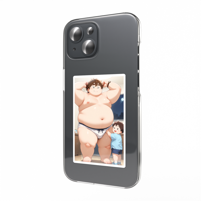 【スマホステッカー】ぽちゃでぶくんA