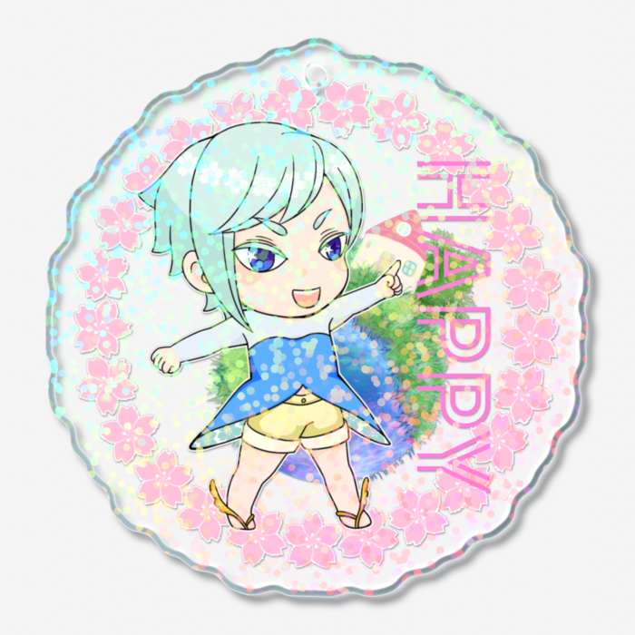 ホログラムアクリルキーホルダー - 50 × 50mm