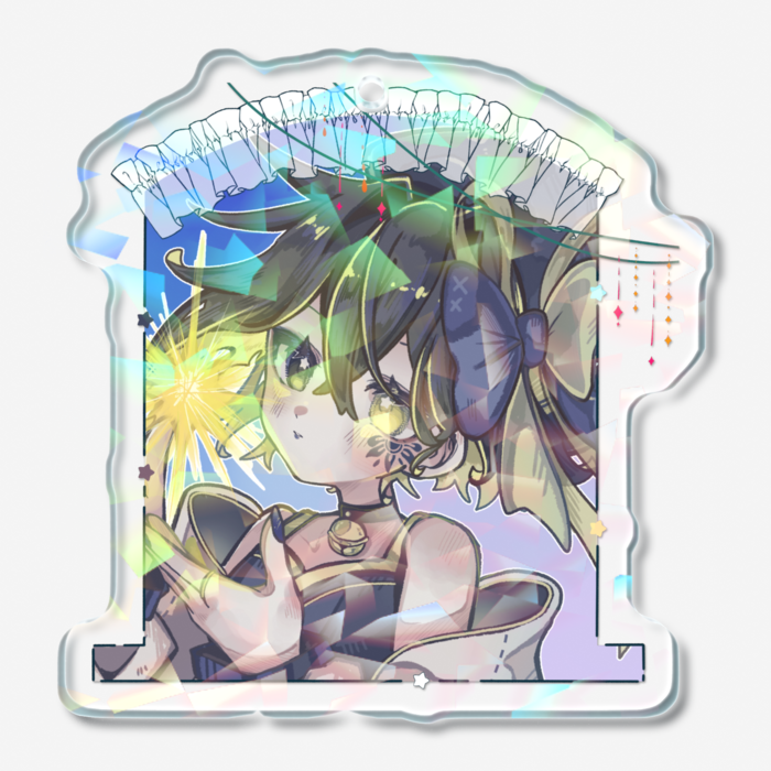 ホログラムアクリルキーホルダー - 50 × 50mm