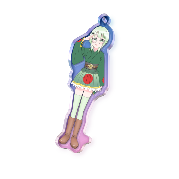 オーロラアクリルキーホルダー - 70 × 70mm