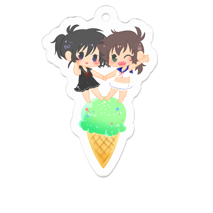 アクリルキーホルダー - 50 x 50 (mm)