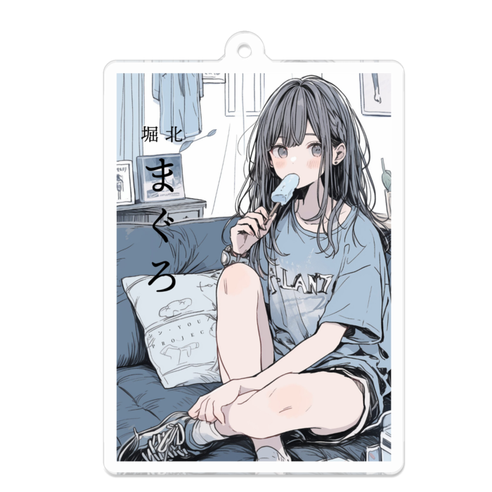 アクリルキーホルダー - 70 x 70 (mm)まぐろ