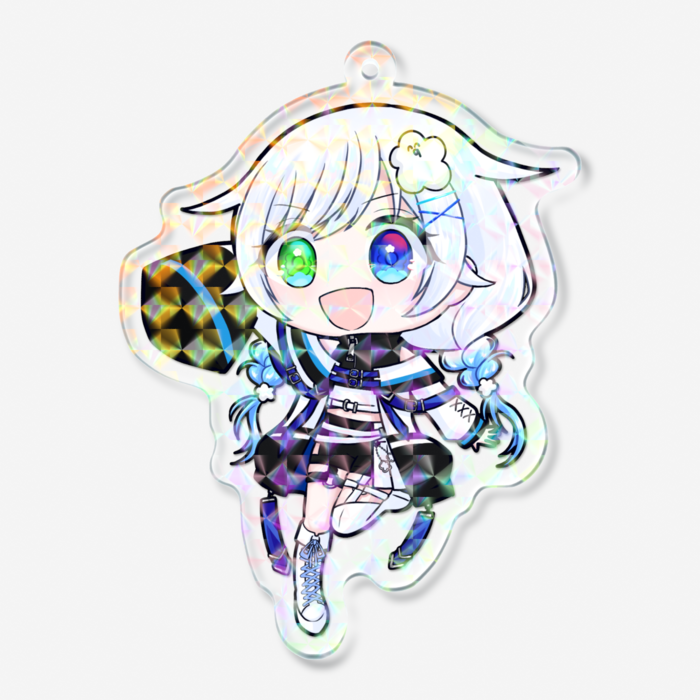 ホログラムアクリルキーホルダー - 70 × 70mm