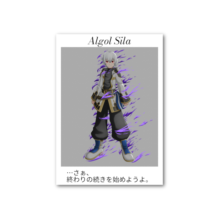 通常衣装(ダーク)フォト風カード - 縦 - 両面