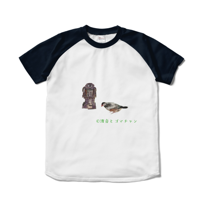 ラグランTシャツ - S - ホワイト×ネイビー