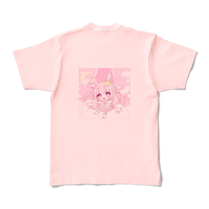 カラーTシャツ - XL - ライトピンク (背面)