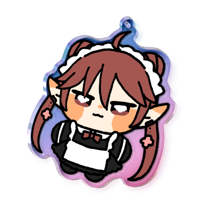 オーロラアクリルキーホルダー - 70 × 70mm