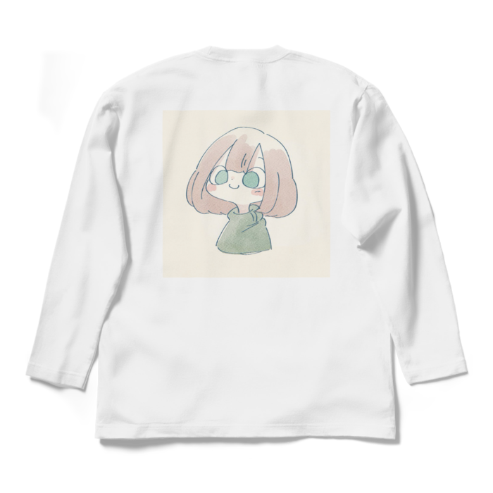 ロングスリーブTシャツ【背面】 - L - ホワイト