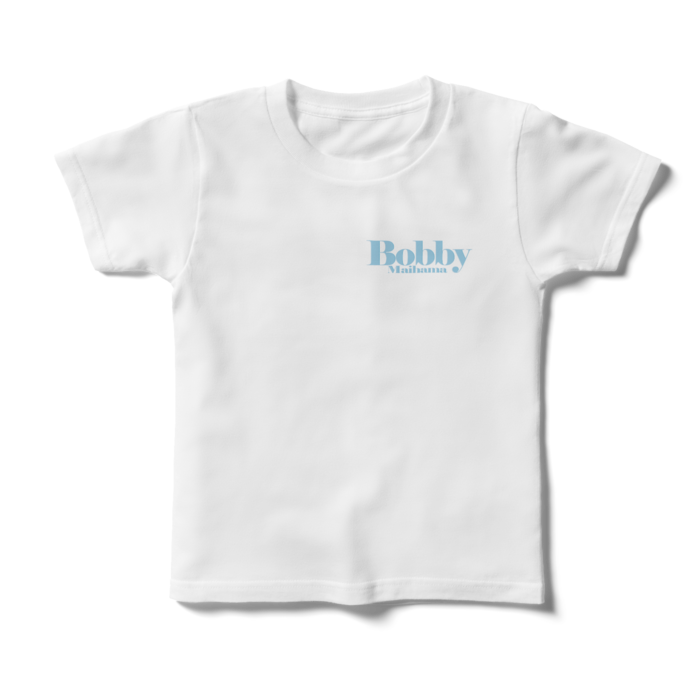 BobbyのキッズTシャツ（ワンポイントロゴ・アイスグリーン） - 120cm