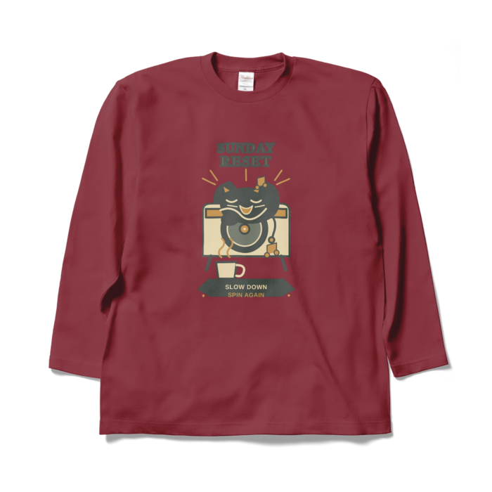 ロングスリーブTシャツ - XL - バーガンディ