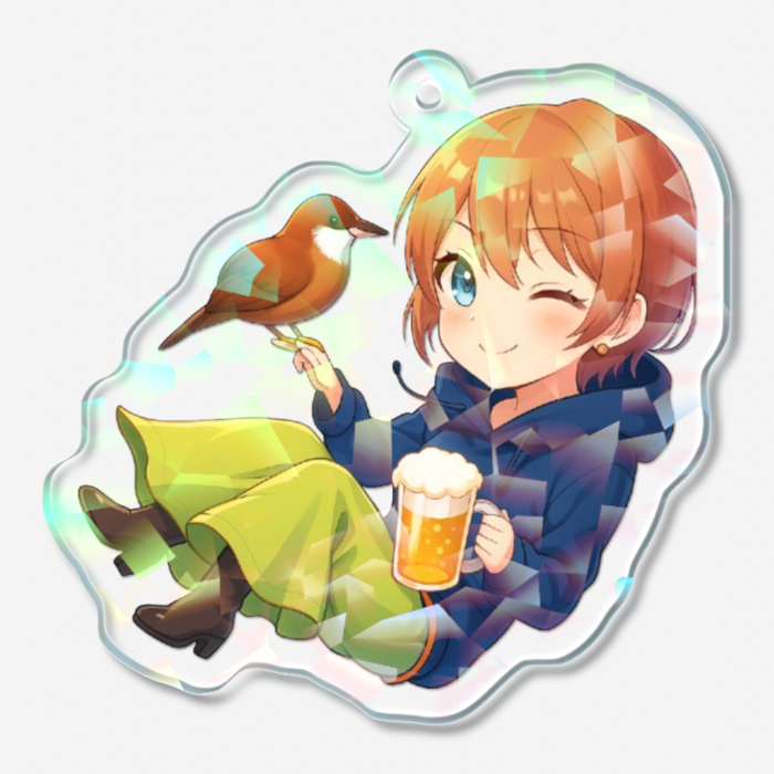 ホログラムアクリルキーホルダー - 50 × 50mm