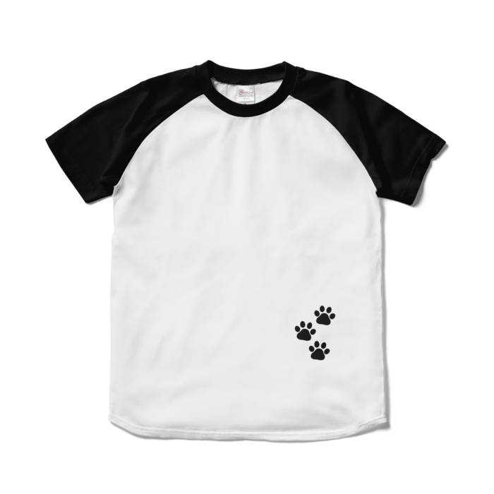 ラグランTシャツ - S - ホワイト×ブラック