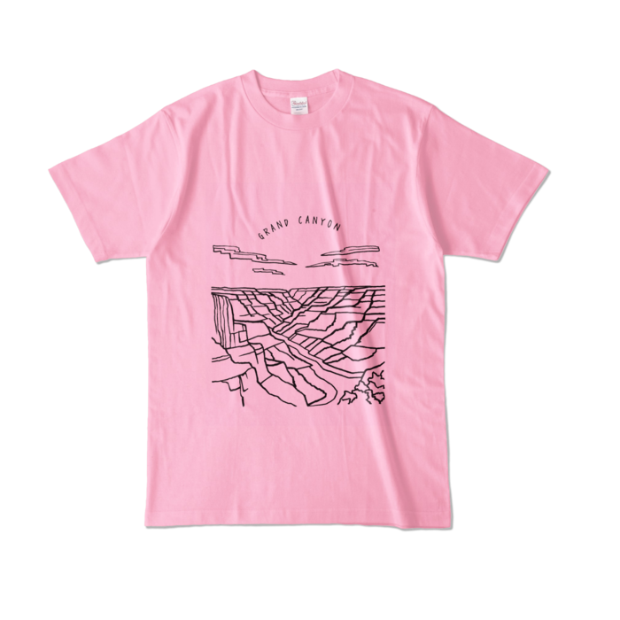 カラーTシャツ - L - ピーチ (淡色)