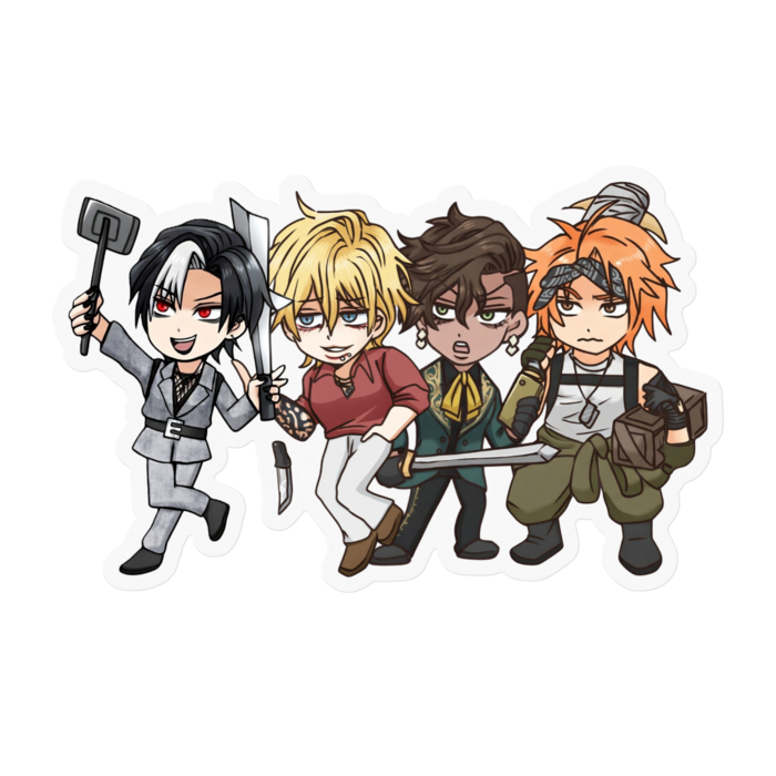 【１０】ステッカー/１陣４人組