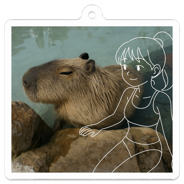 アクリルキーホルダー - 50 x 50 (mm)