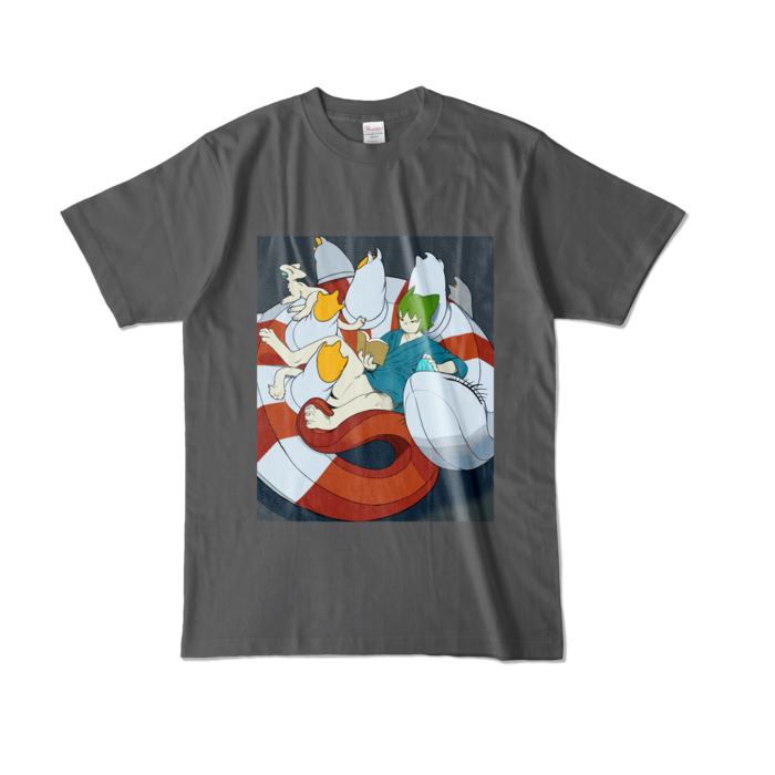 カラーTシャツ - L - チャコール (濃色)