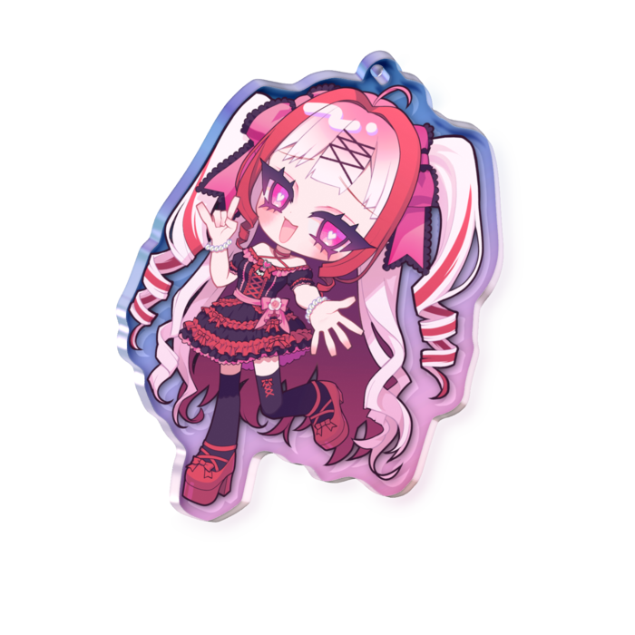 オーロラアクリルキーホルダー - 70 × 70mm