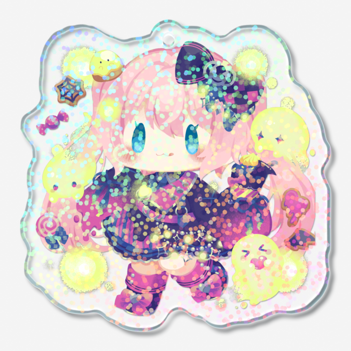 ホログラムアクリルキーホルダー - 50 × 50mm