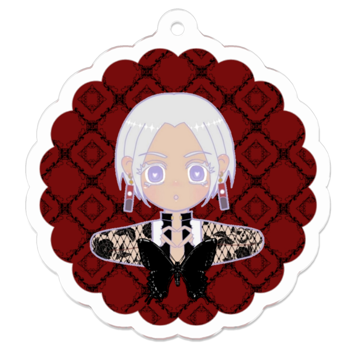 黒川イザナアクリルキーホルダー Red Cotton Candy Booth