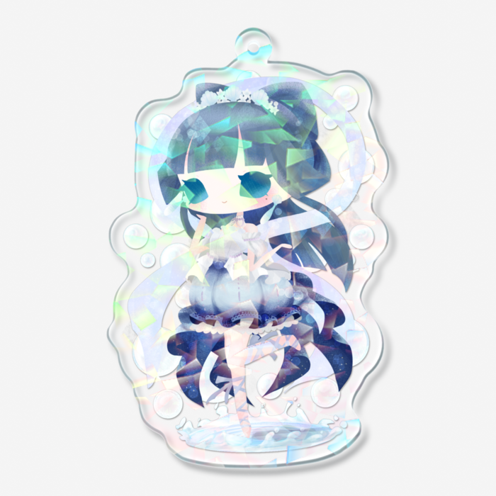 ホログラムアクリルキーホルダー - 70 × 70mm
