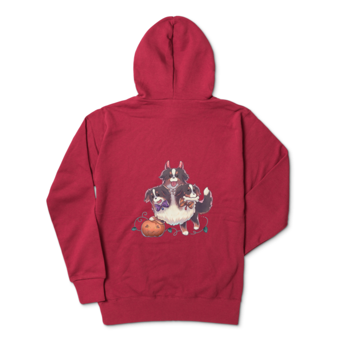 ジップパーカー - L - バーガンディ