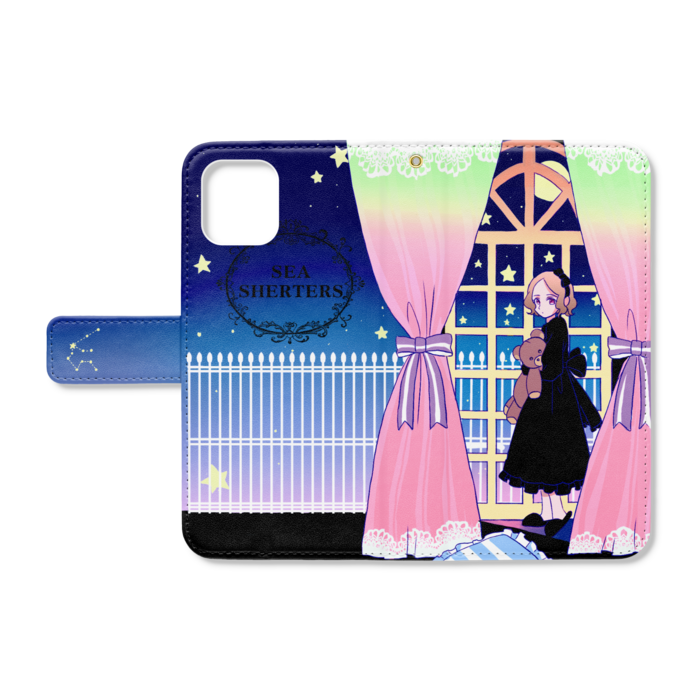 手帳型iPhoneケース - iPhone11 - ストラップ穴 あり