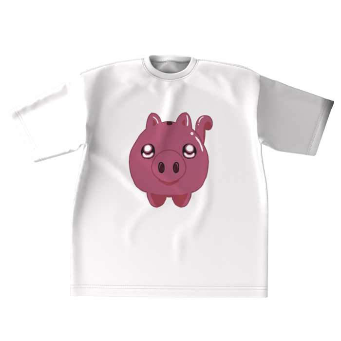 ビッグシルエットTシャツ白 - XL - 両面