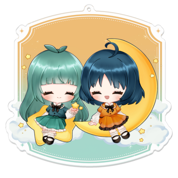 アクリルキーホルダー - 100 x 100 (mm)（にっこり）