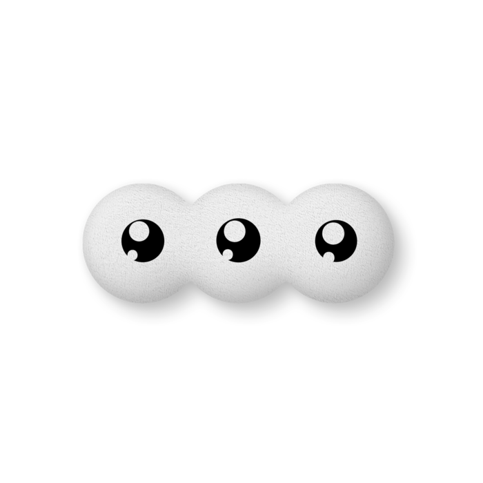 めだま三兄弟クッション(横向き) - 中（H36×W56cm） - 片面