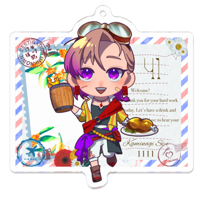 アクリルキーホルダー（コーティング） - 70 x 70 (mm)