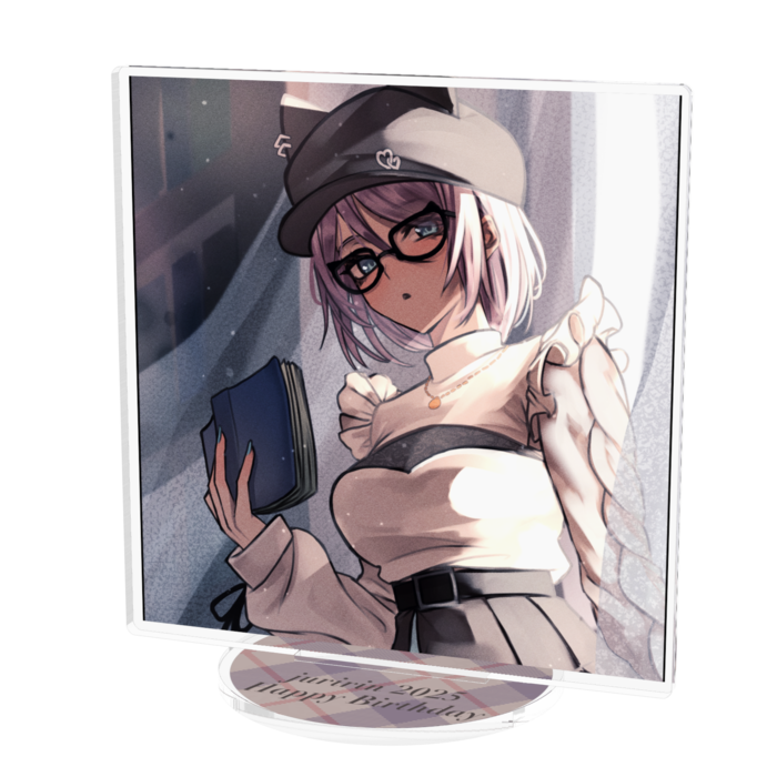  【A】2025！Birthday記念♡デザイン台座付きアクリルパネル！- 100x100mm