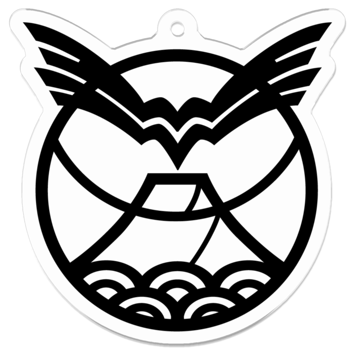 アクリルキーホルダー黒　小 50 x 50 (mm)