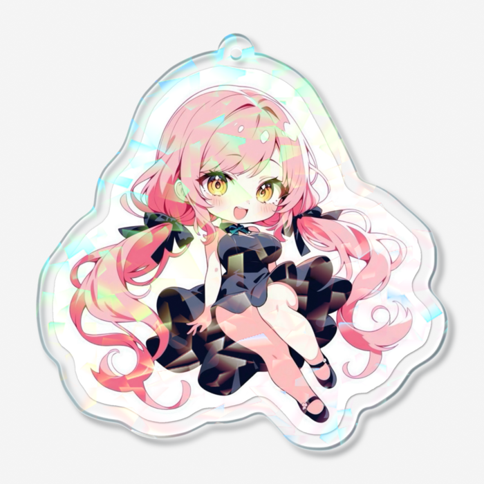 ホログラムアクリルキーホルダー - 70 × 70mm
