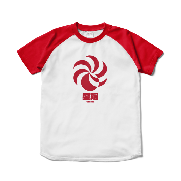 ラグランTシャツ - S - ホワイト×レッド