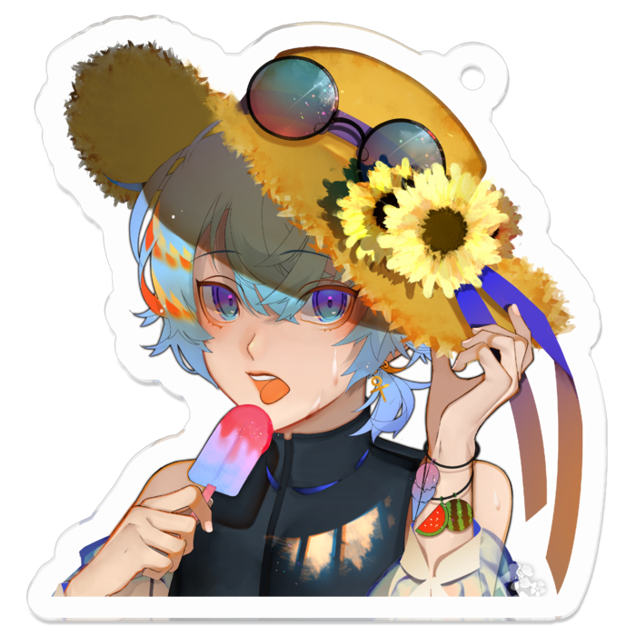 アクリルキーホルダー 顔 - 50 x 50 (mm)