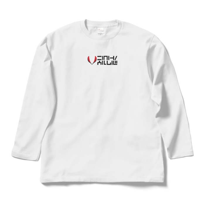 ロングスリーブTシャツ ホワイト - L - 赤×白柄